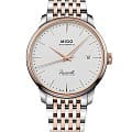 Mido Mido Baroncelli Heritage M027.407.22.011.00  M0274072201100 механические мужские часы  циферблат, браслет нержавеющая сталь с pvd-покрытием — вид спереди