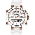 Jacques Lemans Jacques Lemans 1-1712Q  1-1712Q кварцевые мужские часы  белый циферблат, браслет нержавеющая сталь — вид спереди