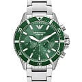 Emporio Armani Emporio Armani Diver AR11500  AR11500 кварцевые мужские часы  зеленый циферблат, браслет нержавеющая сталь — вид спереди