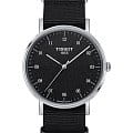 Tissot Tissot Everytime Medium T109.410.17.077.00 Everytime T1094101707700 кварцевые мужские часы  черный циферблат, браслет тканевый — вид спереди