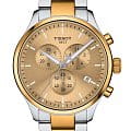 Tissot Tissot Chrono XL Classic T116.617.22.021.00 Chrono XL T1166172202100 кварцевые мужские часы шампань циферблат, браслет сталь c pvd покрытием — вид спереди