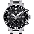Tissot Tissot Seastar 1000 Chronograph T120.417.11.051.00 Seastar 1000 T1204171105100 кварцевые мужские часы  черный циферблат, браслет нержавеющая сталь — вид спереди