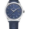 Maurice Lacroix Maurice Lacroix 1975 Automatic Vagues Du Jura 756108-SS001-430-4  756108-SS001-430-4 механические мужские часы  синий циферблат, браслет кожаный — вид спереди