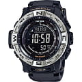 Casio Casio Pro Trek PRW-3510-1E PRW PRW-3510-1E электронные мужские часы черный циферблат, браслет пластик — вид спереди