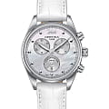 Certina Certina DS-8 Lady Chronograph C033.234.16.118.00 DS 8 C0332341611800 кварцевые женские часы  перламутровый циферблат, браслет кожаный — вид спереди