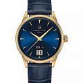 Certina Certina DS-1 Big Date Powermatic 80 C029.426.36.041.00 DS 1 C0294263604100 механические мужские часы  синий циферблат, браслет кожаный — вид спереди