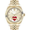 Philipp Plein Philipp Plein Plein Valentine PW2BA0725  PW2BA0725 кварцевые женские часы золотой циферблат, браслет нержавеющая сталь с pvd-покрытием — вид спереди