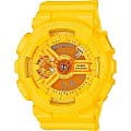 Casio Casio G-Shock GMA-S110VC-9A  GMA-S110VC-9A электронные женские часы желтый циферблат, браслет пластик — вид спереди
