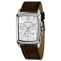 Jacques Lemans Jacques Lemans 1-1906B  1-1906B кварцевые мужские часы белый циферблат, браслет кожа + текстиль — вид спереди