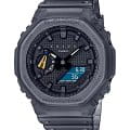 Casio Casio G-Shock GA-2100FT-8A GA-2100 GA-2100FT-8A электронные мужские часы черный циферблат, браслет пластик — вид спереди