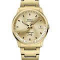 Mido Mido Commander Lady M021.207.33.021.00  M0212073302100 механические женские часы золотой циферблат, браслет нержавеющая сталь с pvd-покрытием — вид спереди