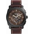 Fossil Fossil Bannon  FS5121  FS5121 кварцевые мужские часы коричневый циферблат, браслет кожа + текстиль — вид спереди
