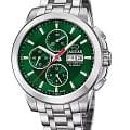 Jaguar Jaguar Le Chronographe J978/5  J978/5 механические мужские часы зеленый циферблат, браслет нержавеющая сталь — вид спереди