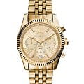 Michael Kors Michael Kors Lexington MK7378  MK7378  кварцевые женские часы золотой циферблат, браслет сталь c pvd покрытием — вид спереди