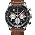 Breitling Breitling Aviator 8 B01 Chronograph 43 Mosquito AB01194A1B1X1  AB01194A1B1X1 механические мужские часы черный циферблат, браслет кожаный — вид спереди
