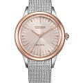 Citizen Citizen Citizen L EM1156-80X  EM1156-80X кварцевые женские часы золотой циферблат, браслет нержавеющая сталь — вид спереди