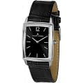 Jacques Lemans Jacques Lemans 1-1905A  1-1905A кварцевые женские часы черный циферблат, браслет кожа + текстиль — вид спереди