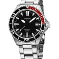 Epos Epos Diver 3438.131.91.15.30  3438.131.91.15.30 механические мужские часы  черный циферблат, браслет нержавеющая сталь — вид спереди