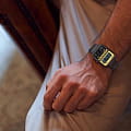 Casio Casio Vintage CA-500WEGG-9BDF (CA-500WEGG-9B), vintage япония женские часы на браслете сталь с ip покрытием боковой вид