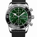 Breitling Breitling Superocean Heritage Chronograph 44 A13313121L1S1  A13313121L1S1 механические мужские часы зеленый циферблат, браслет силикон — вид спереди