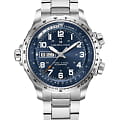 Hamilton Hamilton Khaki Aviation X Wind Day Date Auto H77765141  H77765141 механические мужские часы  синий циферблат, браслет нержавеющая сталь — вид спереди