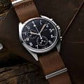Hamilton Hamilton Khaki Aviation Pilot Pioneer Chrono H76522531 мужские часы черный циферблат на запястье