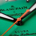 Оригинальные часы Swatch Swatch x Blancpain Indian ocean SO35I100C механические калибр механизма sistem51 общий вид