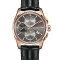 Hamilton Hamilton Jazzmaster Auto Chrono H32546781  H32546781 механические мужские часы серый циферблат, браслет кожаный — вид спереди