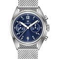 Hamilton Hamilton Khaki Aviation Pilot Pioneer Mechanical Chronograph 40mm H76409140  H76409140 механические мужские часы  синий циферблат, браслет нержавеющая сталь — вид спереди