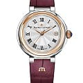 Maurice Lacroix Maurice Lacroix FIABA Date FA1007-PVP01-110-1  FA1007-PVP01-110-1 кварцевые женские часы  серебристый циферблат, браслет кожаный — вид спереди