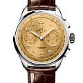 Breitling Breitling Premier B09 Chronograph 40 AB0930F51H1P1  AB0930F51H1P1 механические мужские часы золотой циферблат, браслет кожаный — вид спереди