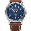 Victorinox Victorinox AirBoss 241887  241887 механические мужские часы синий циферблат, браслет кожаный — вид спереди