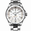 Breitling Breitling Superocean Automatic 36 A17377211A1A1  A17377211A1A1 механические мужские часы белый циферблат, браслет нержавеющая сталь — вид спереди