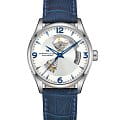 Hamilton Hamilton Jazzmaster Open Heart Auto H32705651  H32705651 механические мужские часы  белый циферблат, браслет кожаный — вид спереди
