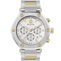 Philipp Plein Philipp Plein The Hexagon Chrono PWZBA0423  PWZBA0423 кварцевые мужские часы белый циферблат, браслет нержавеющая сталь с ip-покрытием — вид спереди