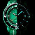 Swatch Swatch x Blancpain Indian ocean SO35I100C механические мужские часы часы крупный план зеленый циферблата