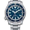 Citizen Citizen Promaster NY0161-63L  NY0161-63L механические мужские часы синий циферблат, браслет нержавеющая сталь — вид спереди