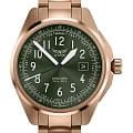 Aviator Aviator Airacobra V.1.38.2.324.5  V.1.38.2.324.5 кварцевые мужские часы зеленый циферблат, браслет нержавеющая сталь с pvd-покрытием — вид спереди