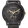 Romanson Romanson TM8A22FMB(BK)  TM8A22FMB(BK) кварцевые мужские часы черный циферблат, браслет  — вид спереди