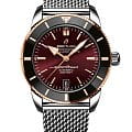 Breitling Breitling Superocean Heritage B20 Automatic 42 UB20105A1K1A1  UB20105A1K1A1 механические мужские часы красный циферблат, браслет нержавеющая сталь — вид спереди