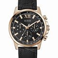 Guess Guess Dress Walker GW0901G5  GW0901G5 кварцевые мужские часы черный циферблат, браслет кожаный — вид спереди