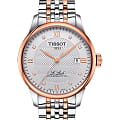 Tissot Tissot Le Locle Powermatic 80 T006.407.22.036.00 Le Locle Automatic T0064072203600 механические мужские часы белый циферблат, браслет сталь c pvd покрытием — вид спереди