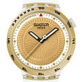 Swatch Swatch Big Bold Biosourced Standard SB05K105  SB05K105 кварцевые мужские часы золотой циферблат, браслет биоматериал — вид спереди
