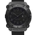 Hamilton Hamilton Khaki Navy BeLOWZERO 1000m Auto H78585333  H78585333 механические мужские часы черный циферблат, браслет каучук — вид спереди