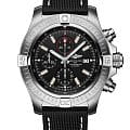Breitling Breitling Super Avenger Chronograph 48 A13375101B1X2  A13375101B1X2 механические мужские часы черный циферблат, браслет кожаный — вид спереди