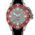 Hamilton Hamilton Khaki Navy Frogman Titanium Auto H77805380  H77805380 механические мужские часы серый циферблат, браслет каучук — вид спереди