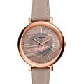 Fossil Fossil Carlie ES5091  ES5091 кварцевые женские часы перламутровый циферблат, браслет кожаный — вид спереди