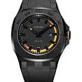 D1 Milano D1 Milano Delta 001 DTRJ03  DTRJ03 кварцевые мужские часы черный циферблат, браслет каучук — вид спереди