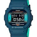 Casio Casio G-Shock DW-5600CC-2 DW-5600 DW-5600CC-2ER электронные мужские часы бирюзовый циферблат, браслет полимер — вид спереди