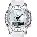 Tissot Tissot T-Touch II Titanium Lady T047.220.46.116.00 T Touch T0472204611600 кварцевые женские часы перламутровый циферблат, браслет кожаный — вид спереди